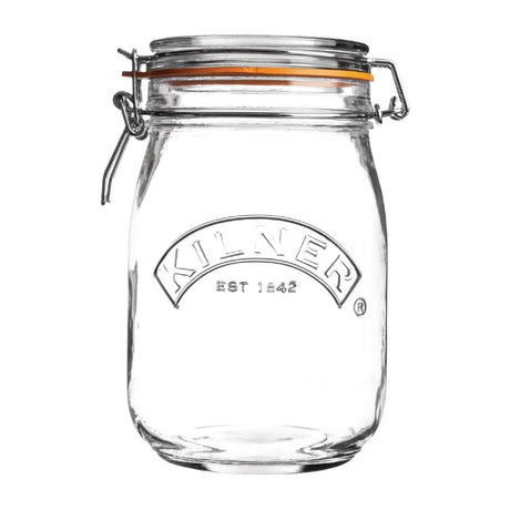 FE738 Kilner Clip Top Round Preserve Jar 1000ml (Pack of 4) JD Catering Equipment Solutions Ltd