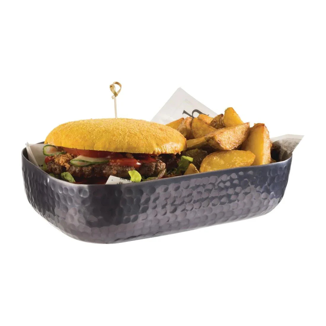 FE977 APS Hammered Serving Bowl Black 155 x 230mm - JD Catering Equipment Solutions Ltd
