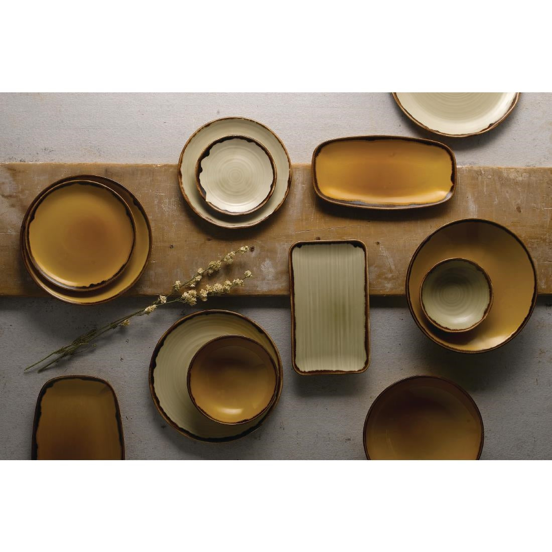 FJ771 Dudson Harvest Dudson Mustard Coupe Plate 260mm (Pack of 12) JD Catering Equipment Solutions Ltd
