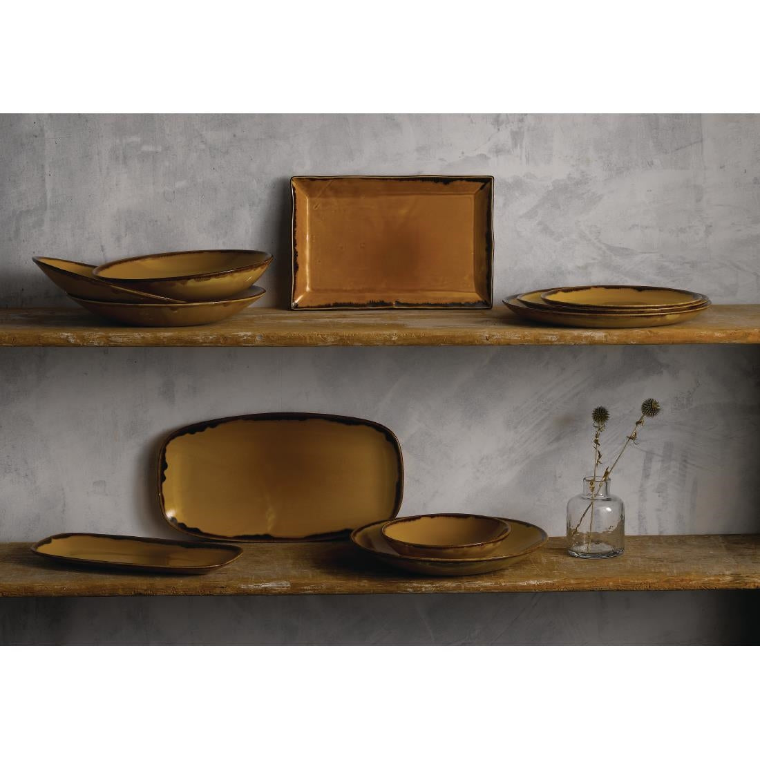 FJ777 Dudson Harvest Dudson Mustard Deep Coupe Plate 255mm (Pack of 12) JD Catering Equipment Solutions Ltd