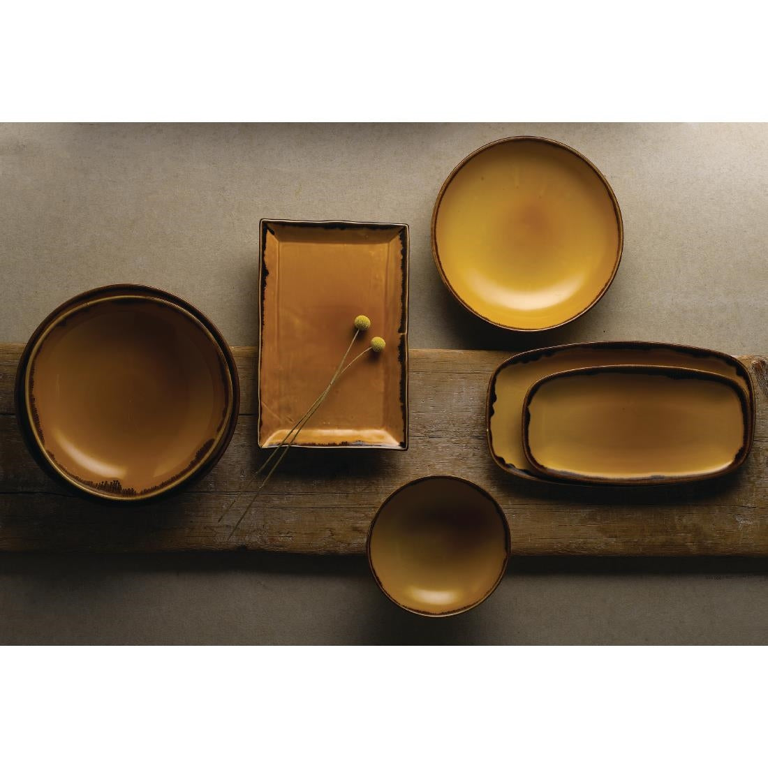 FJ778 Dudson Harvest Dudson Mustard Organic Bowl 253mm (Pack of 12) JD Catering Equipment Solutions Ltd