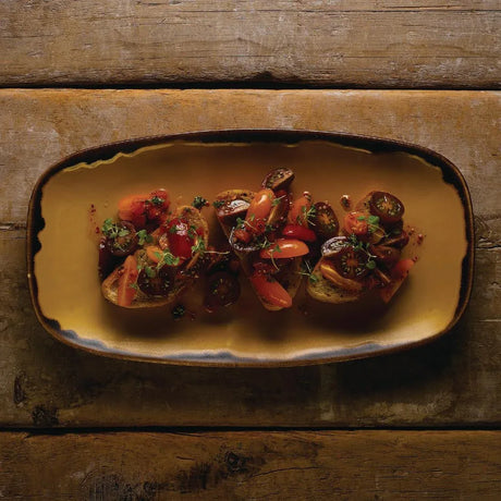 FJ780 Dudson Harvest Dudson Mustard Chef's Oblong Plate 153mm (Pack of 12) - JD Catering Equipment Solutions Ltd