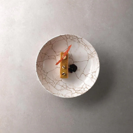 FJ804 Studio Prints Kintsugi Agate Grey Coupe Bowl 15oz (Box 12) - JD Catering Equipment Solutions Ltd