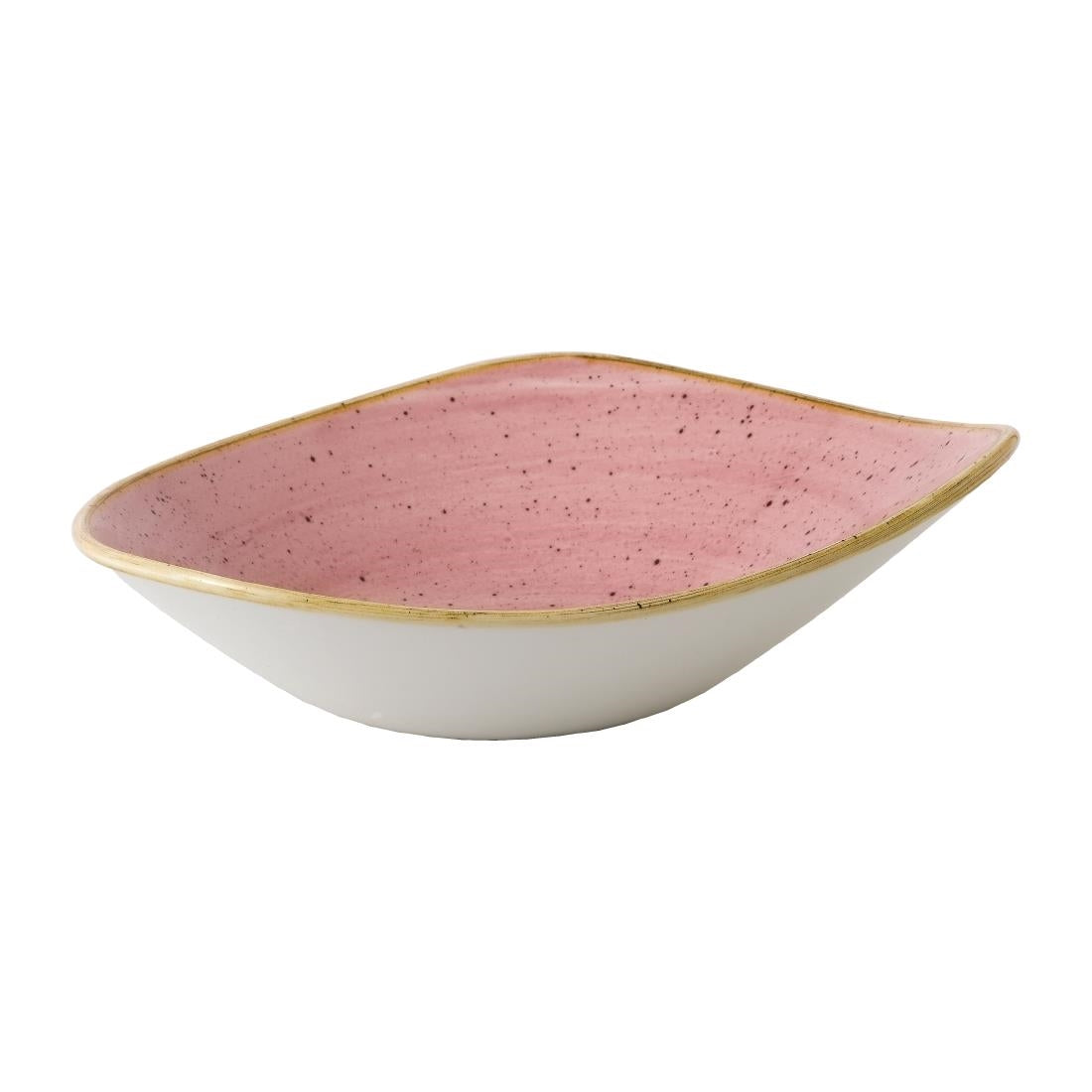 FJ906 Stonecast Petal Pink Triangle Bowl 21oz (Pack of 12) JD Catering Equipment Solutions Ltd