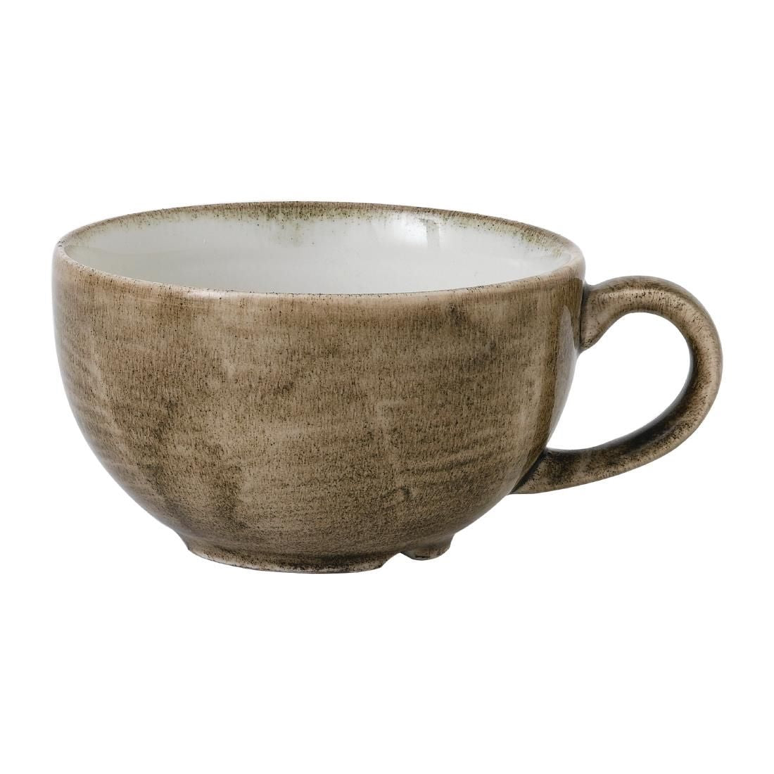 FJ921 Stonecast Patina Antique Taupe Cappuccino Cup 8oz (Pack of 12) JD Catering Equipment Solutions Ltd