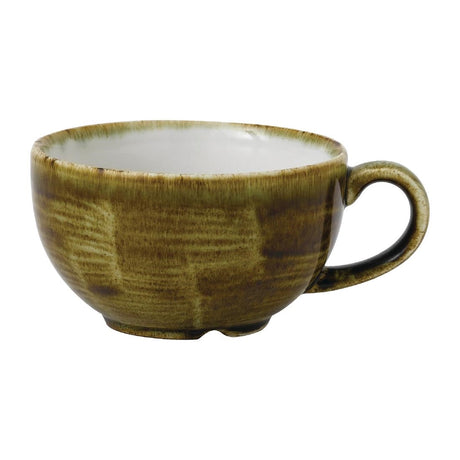 FJ938 Stonecast Plume Olive Cappuccino Cup 8oz (Pack of 12) JD Catering Equipment Solutions Ltd