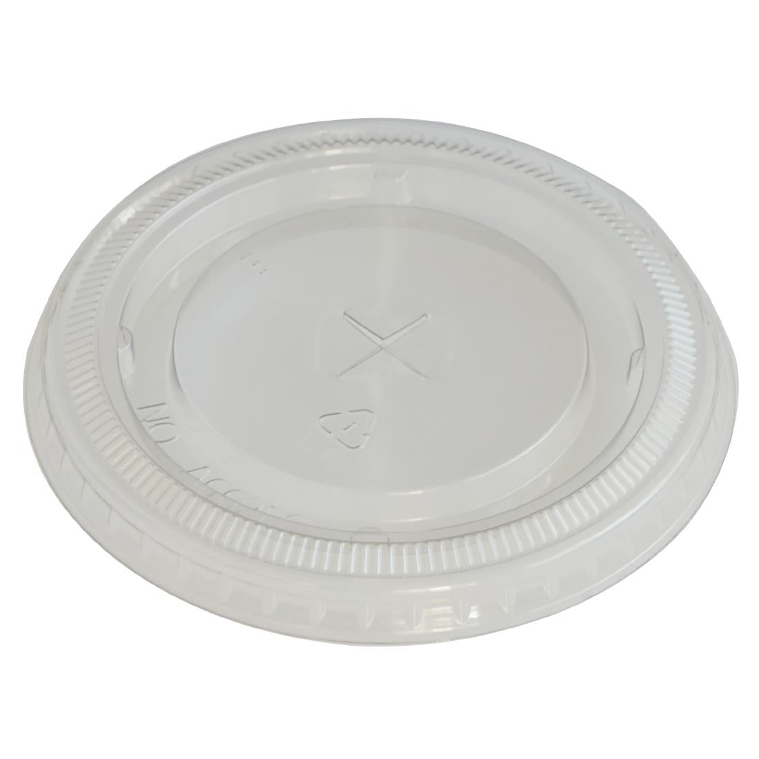 FN222 eGreen RPET Flat Lid with Straw Hole 93mm (Pack of 1000) JD Catering Equipment Solutions Ltd