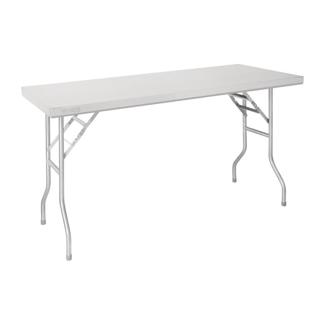 FN288 Vogue Stainless Steel Folding Work Table 1220x610x780 JD Catering Equipment Solutions Ltd