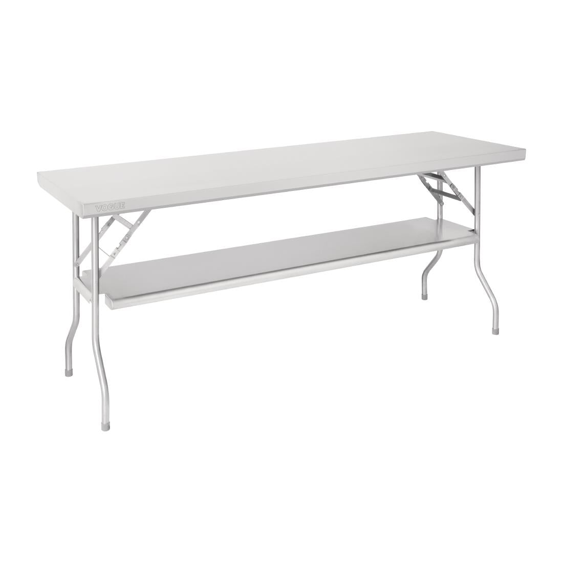 FN289 Vogue Stainless Steel Folding Work Table 1830x610x780 JD Catering Equipment Solutions Ltd