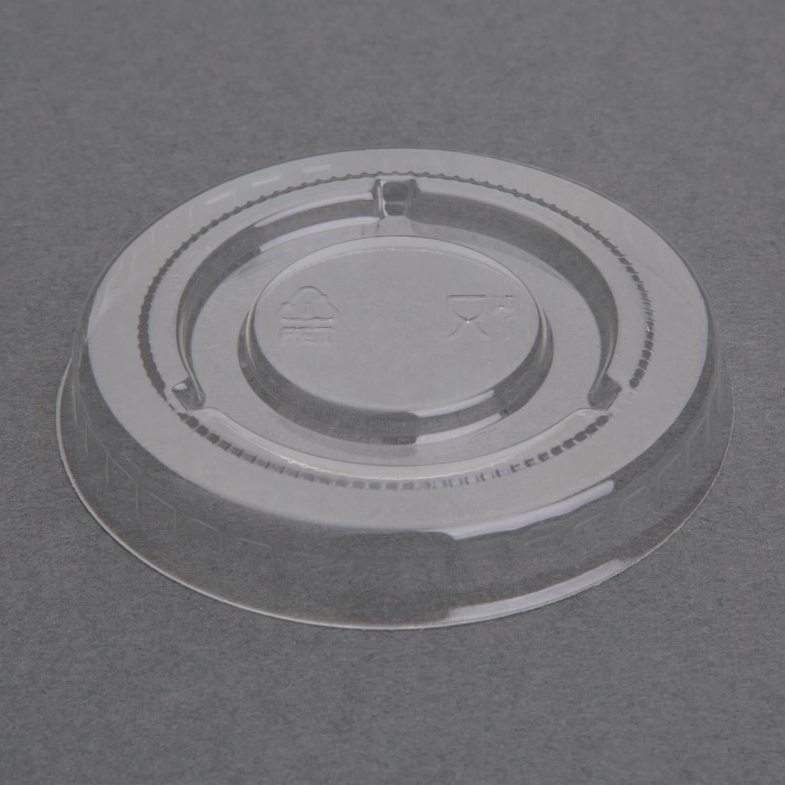FP426 Fiesta Recyclable PET Bagasse Cup Lids Clear (Pack of 1000) JD Catering Equipment Solutions Ltd