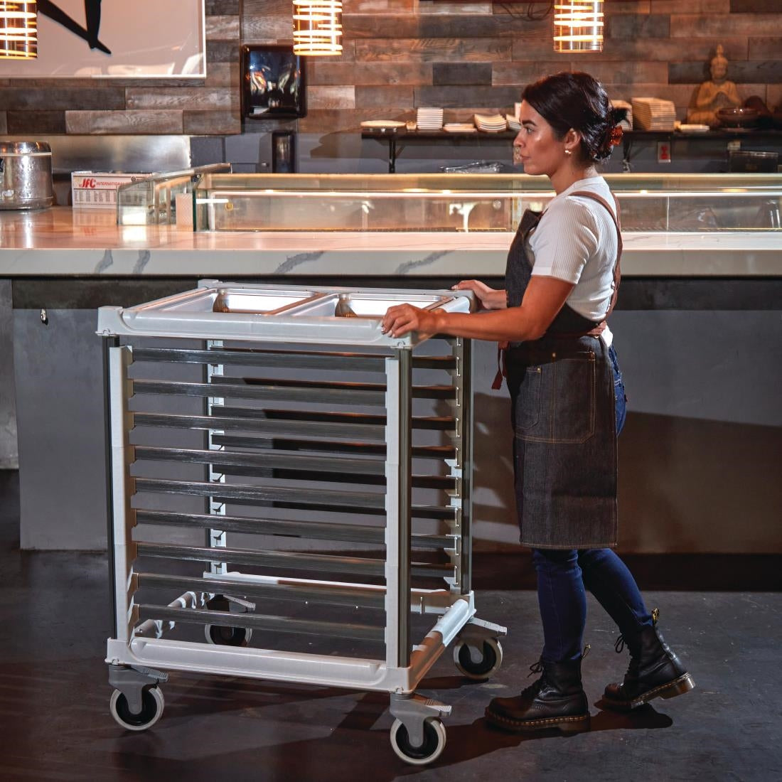 FP468 Cambro 2/1 Gastronorm Trolley 18 Tray Capacity Short JD Catering Equipment Solutions Ltd