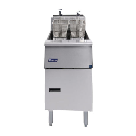 FP876 Pitco Single Tank Twin Basket Fryer SE14S-SSTC JD Catering Equipment Solutions Ltd