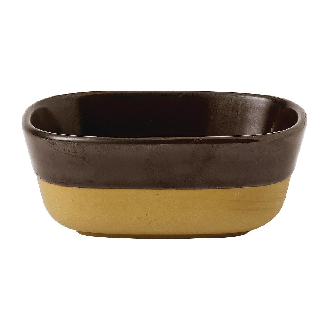 FR008 Churchill Emerge Cinnamon Brown Dish 120 x 90mm (Pack of 6) JD Catering Equipment Solutions Ltd