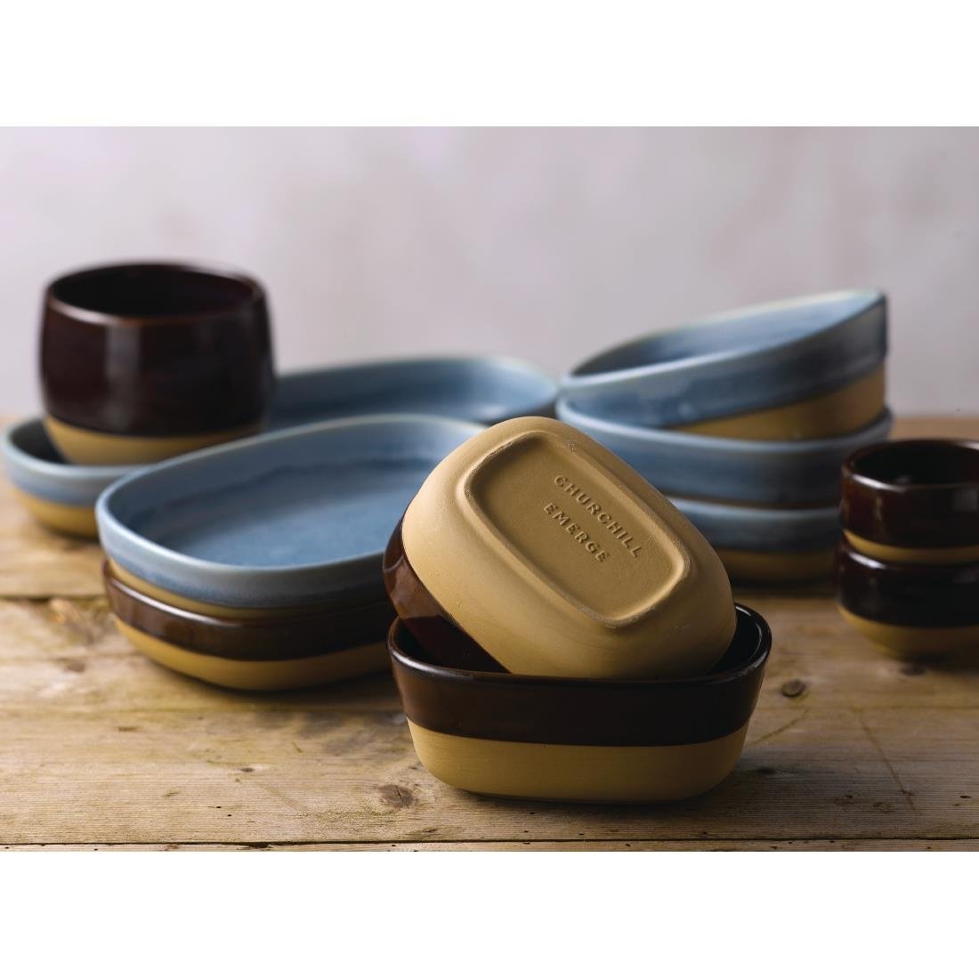 FR009 Churchill Emerge Cinnamon Brown Dish 170 x 120mm (Pack of 6) JD Catering Equipment Solutions Ltd