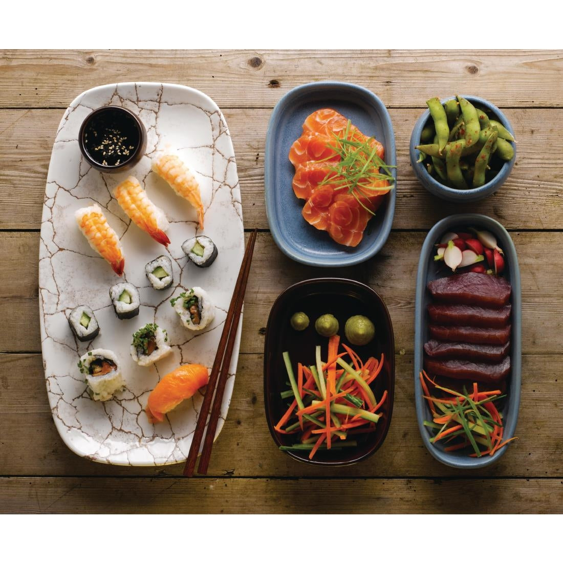 FR016 Churchill Emerge Oslo Blue Tray 170 x 117mm (Pack of 6) JD Catering Equipment Solutions Ltd