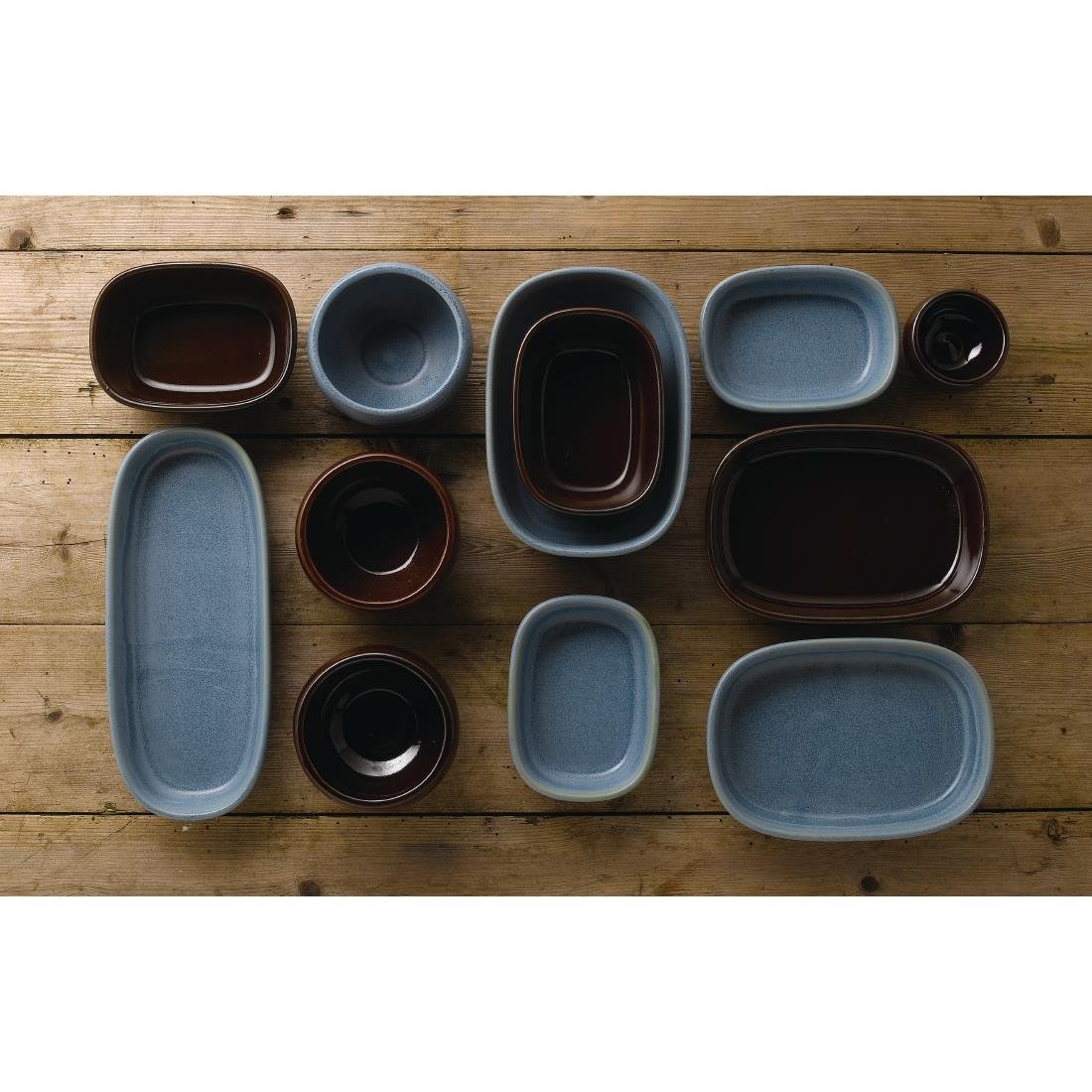 FR019 Churchill Emerge Dish Oslo Blue 170 x 120mm (Pack of 6) JD Catering Equipment Solutions Ltd