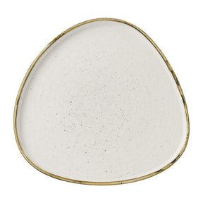 FR030 Churchill Stonecast Barley White Triangle Walled Chefs Plate 260mm (Pack of 6) - JD Catering Equipment Solutions Ltd