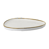 FR030 Churchill Stonecast Barley White Triangle Walled Chefs Plate 260mm (Pack of 6) JD Catering Equipment Solutions Ltd