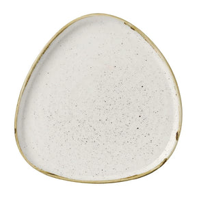 FR031 Churchill Stonecast Barley White Triangle Walled Chefs Plate 200mm (Pack of 6) - JD Catering Equipment Solutions Ltd