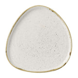 FR031 Churchill Stonecast Barley White Triangle Walled Chefs Plate 200mm (Pack of 6) JD Catering Equipment Solutions Ltd