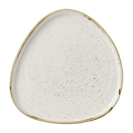 FR031 Churchill Stonecast Barley White Triangle Walled Chefs Plate 200mm (Pack of 6) JD Catering Equipment Solutions Ltd
