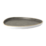 FR032 Churchill Stonecast Grey Triangle Walled Chefs Plate 260mm (Pack of 6) JD Catering Equipment Solutions Ltd