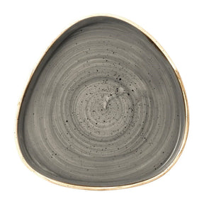 FR033 Churchill Stonecast Grey Triangle Walled Chefs Plate 200mm (Pack of 6) - JD Catering Equipment Solutions Ltd