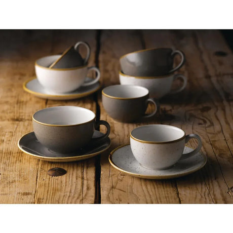 FR034 Churchill Stonecast Barley White Cappuccino Cup 170ml (Pack of 12) - JD Catering Equipment Solutions Ltd