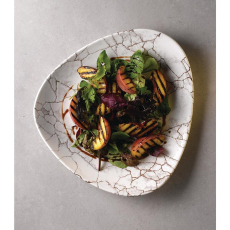 FR061 Churchill Studio Prints Kintsugi Agate Grey Lotus Plate 177mm (Pack of 12) - JD Catering Equipment Solutions Ltd