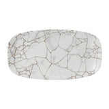 FR064 Churchill Studio Prints Kintsugi Agate Grey Chefs Oblong Plate 352 x 187mm (Pack of 6) JD Catering Equipment Solutions Ltd