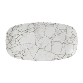 FR064 Churchill Studio Prints Kintsugi Agate Grey Chefs Oblong Plate 352 x 187mm (Pack of 6) - JD Catering Equipment Solutions Ltd