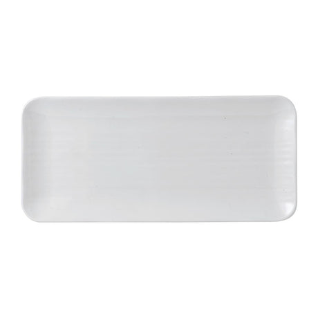 FR075 Dudson White Organic Coupe Rect Platter 349 x 158mm (Pack of 6) JD Catering Equipment Solutions Ltd