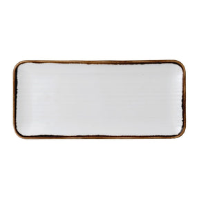 FR079 Dudson Harvest Natural Organic Coupe Rect Platter 349 x 158mm (Pack of 6) JD Catering Equipment Solutions Ltd