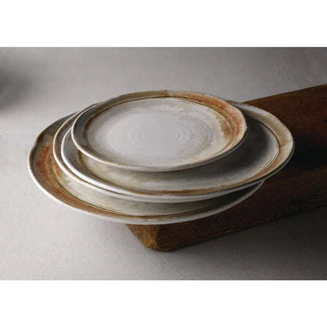 FR096 Dudson Sandstone Organic Coupe Flat Plate 317mm (Pack of 6) - JD Catering Equipment Solutions Ltd