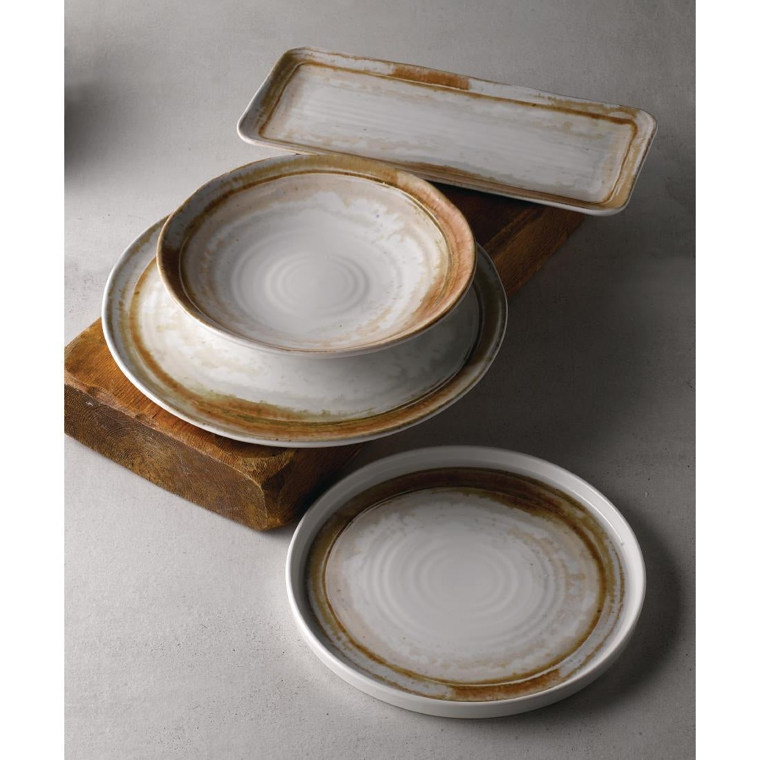 FR097 Dudson Sandstone Organic Coupe Plate 289mm (Pack of 12) JD Catering Equipment Solutions Ltd
