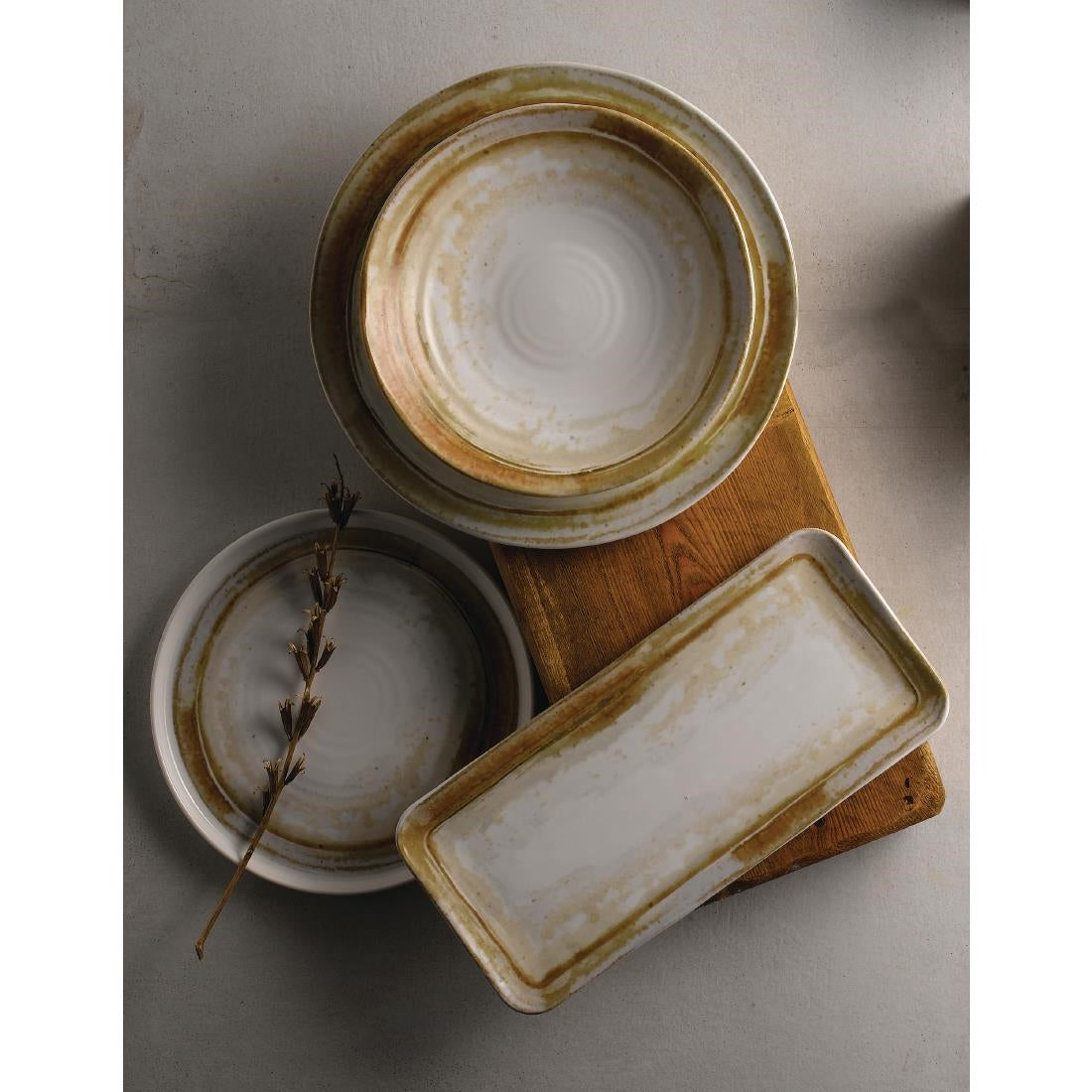 FR097 Dudson Sandstone Organic Coupe Plate 289mm (Pack of 12) JD Catering Equipment Solutions Ltd