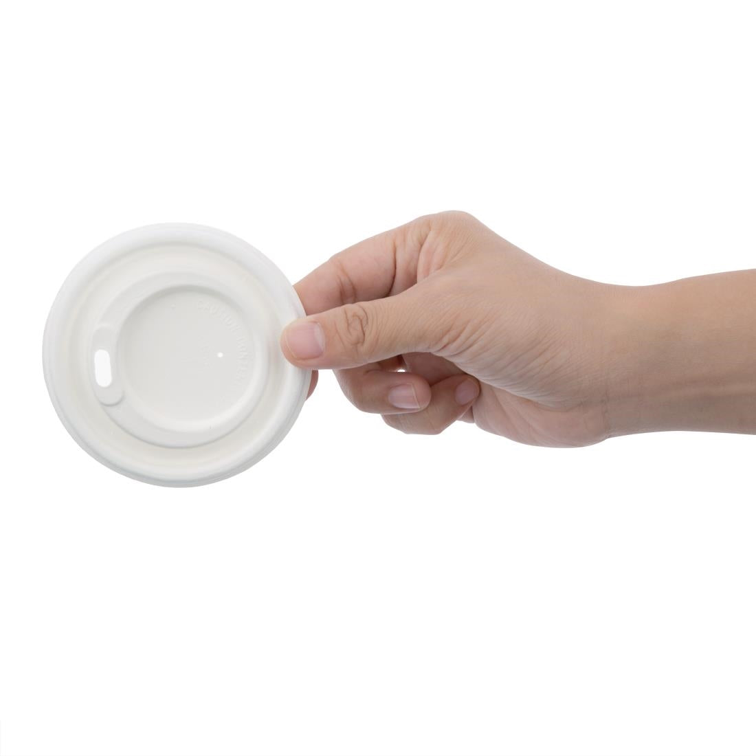 FS060 Fiesta Compostable Bagasse Coffee Cup Lids 225ml / 8oz (Pack of 1000) JD Catering Equipment Solutions Ltd