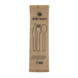 FS168 eGreen Individually Kraft Wrapped 4-in-1 Wooden Cutlery Set (Pack of 250) JD Catering Equipment Solutions Ltd