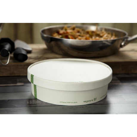 FS176 Vegware 185-Series Compostable Bon Appetit Wide PLA-lined Paper Food Bowls 26oz (Pack of 300) JD Catering Equipment Solutions Ltd