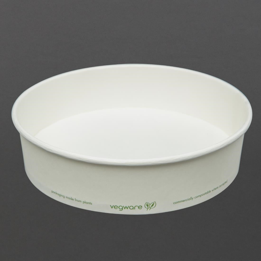 FS176 Vegware 185-Series Compostable Bon Appetit Wide PLA-lined Paper Food Bowls 26oz (Pack of 300) JD Catering Equipment Solutions Ltd