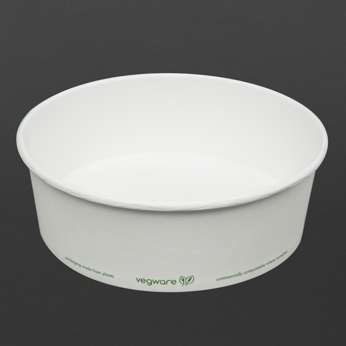 FS177 Vegware 185-Series Compostable Bon Appetit Wide PLA-lined Paper Food Bowls 32oz (Pack of 300) JD Catering Equipment Solutions Ltd