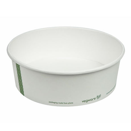 FS177 Vegware 185-Series Compostable Bon Appetit Wide PLA-lined Paper Food Bowls 32oz (Pack of 300) JD Catering Equipment Solutions Ltd