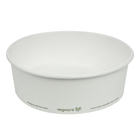 FS177 Vegware 185-Series Compostable Bon Appetit Wide PLA-lined Paper Food Bowls 32oz (Pack of 300) JD Catering Equipment Solutions Ltd