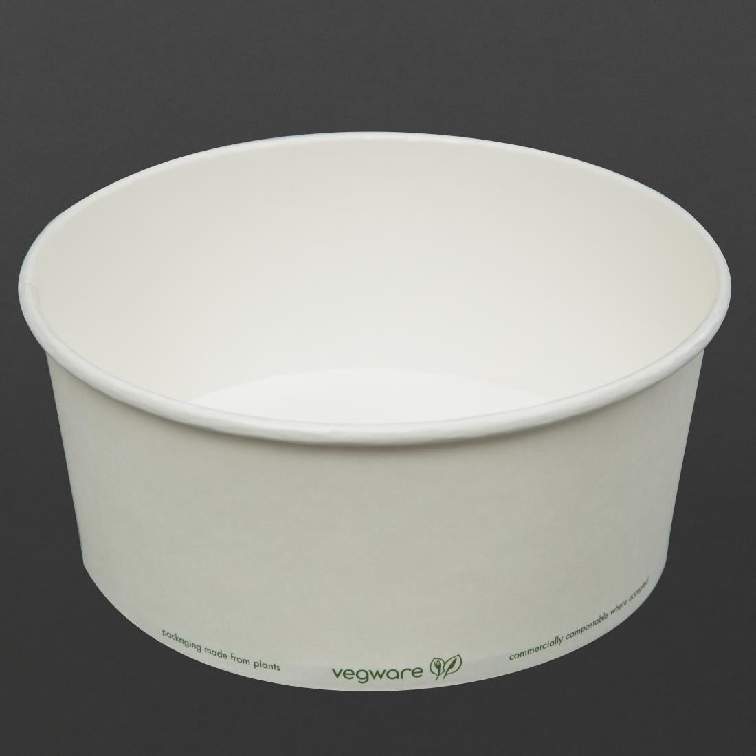 FS178 Vegware 185-Series Compostable Bon Appetit Wide PLA-lined Paper Food Bowls 48oz (Pack of 300) JD Catering Equipment Solutions Ltd