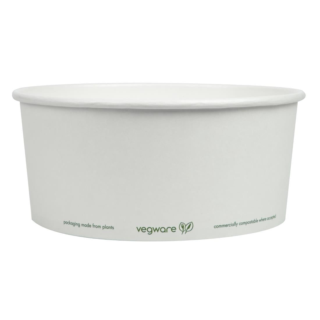 FS178 Vegware 185-Series Compostable Bon Appetit Wide PLA-lined Paper Food Bowls 48oz (Pack of 300) JD Catering Equipment Solutions Ltd