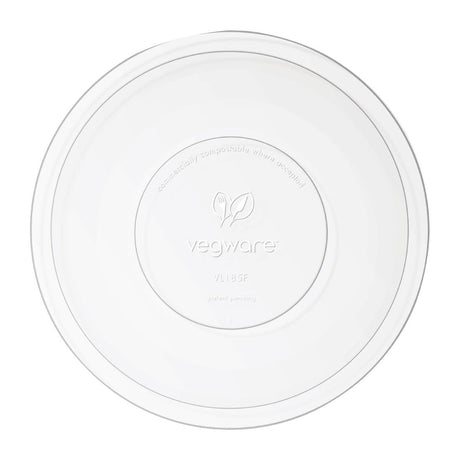 FS182 Vegware 185-Series Compostable Bon Appetit Wide Bowl PLA Flat Lid (Pack of 300) JD Catering Equipment Solutions Ltd