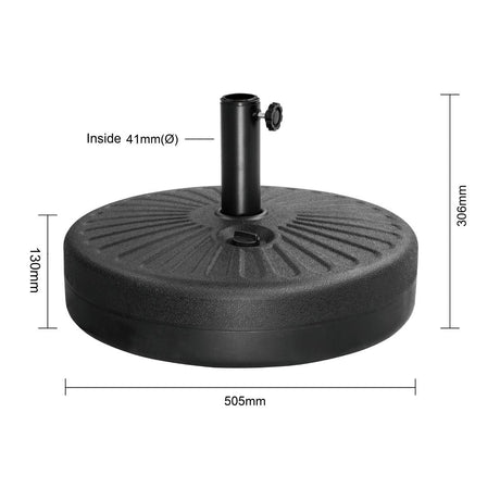 FS231 Bolero Parasol Base Black - 20Ltr JD Catering Equipment Solutions Ltd