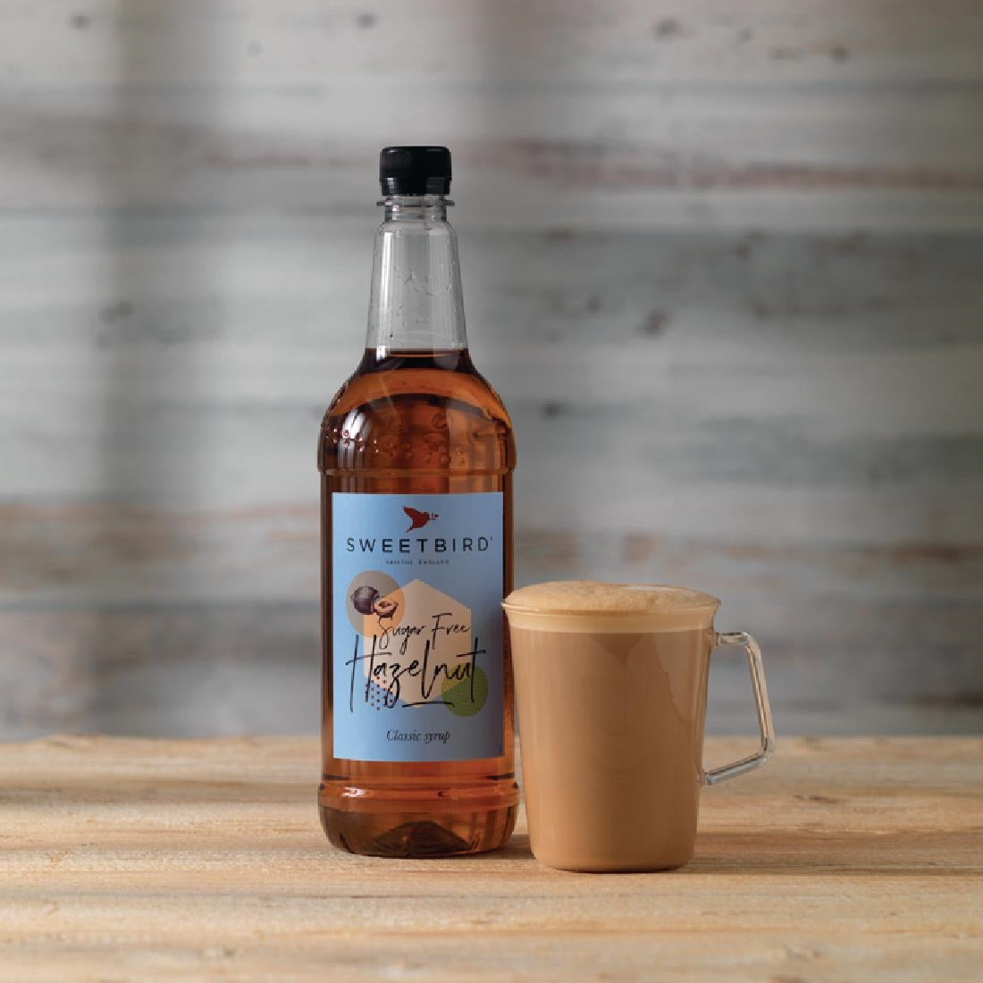 FS252 Sweetbird Sugar-free Hazelnut Syrup 1 Ltr JD Catering Equipment Solutions Ltd