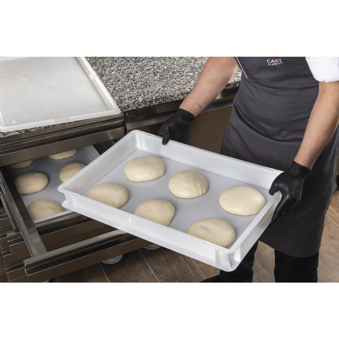 FS331 Cambro Polyethylene Pizza Dough Box 60x40x10cm JD Catering Equipment Solutions Ltd