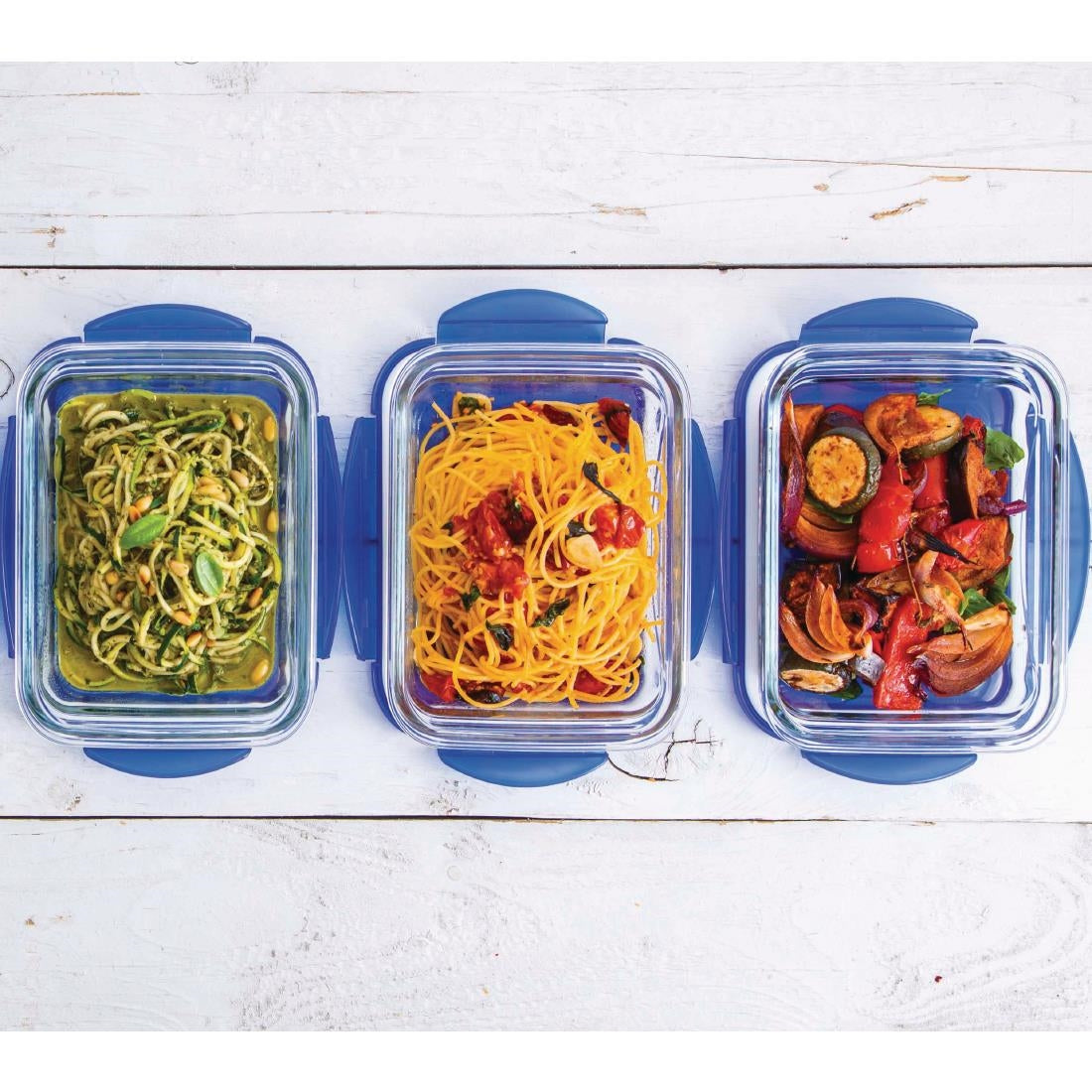 FS361 Pyrex Batch Cooking Cook & Go Food Storage Glass Containers Set of 3 0.8 ml JD Catering Equipment Solutions Ltd